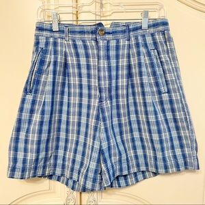 Blue Plaid Women's Shorts